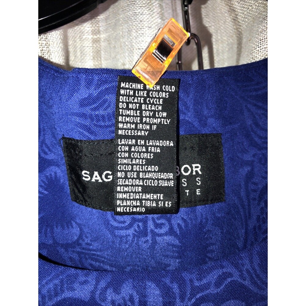 Sag Harbor Petite 2-Piece Pant Suit Set 10P Tank & Trousers Y2K Periwinkle Blue - Picture 10 of 14
